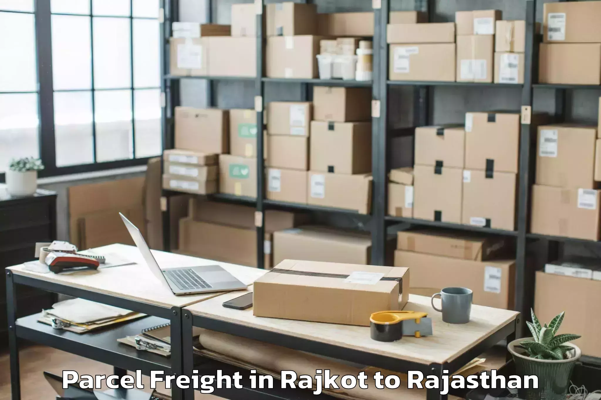 Book Rajkot to Kekri Parcel Freight Online